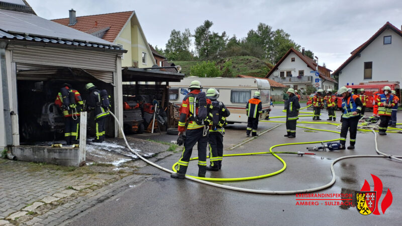 Garagenbrand in Heimhof